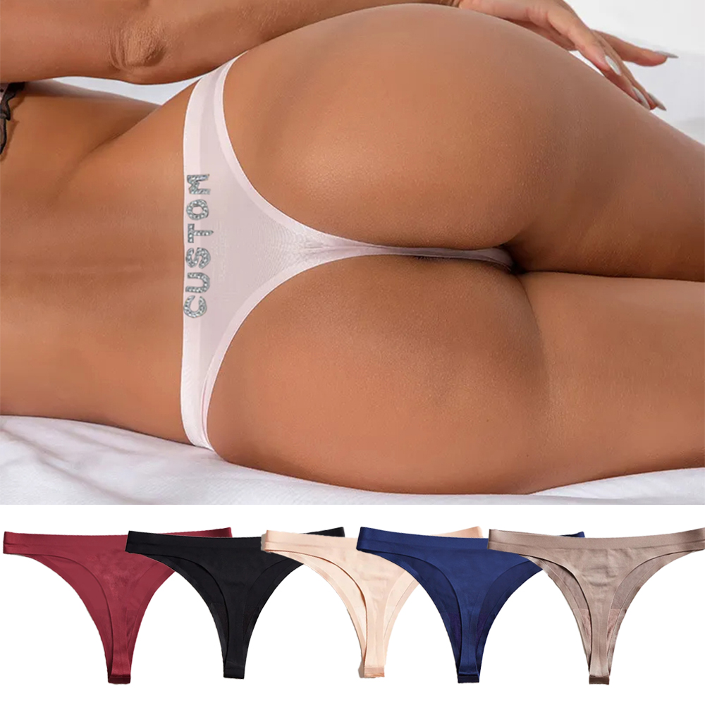Body Jewelry Names - Custom Thongs Panties Women 2Pcs/Set DIY