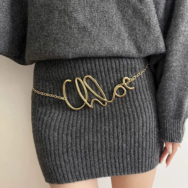 Body Jewelry Usa - 2025 New Retro Gold Letter Waist