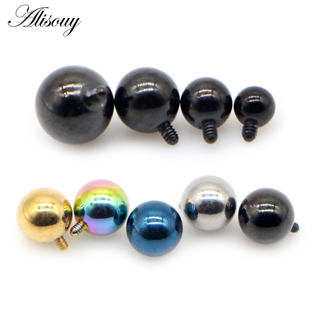 Body Jewelry And Piercing - Alisouy 2PCS 3/4/5/6mm 16G Stainless Steel