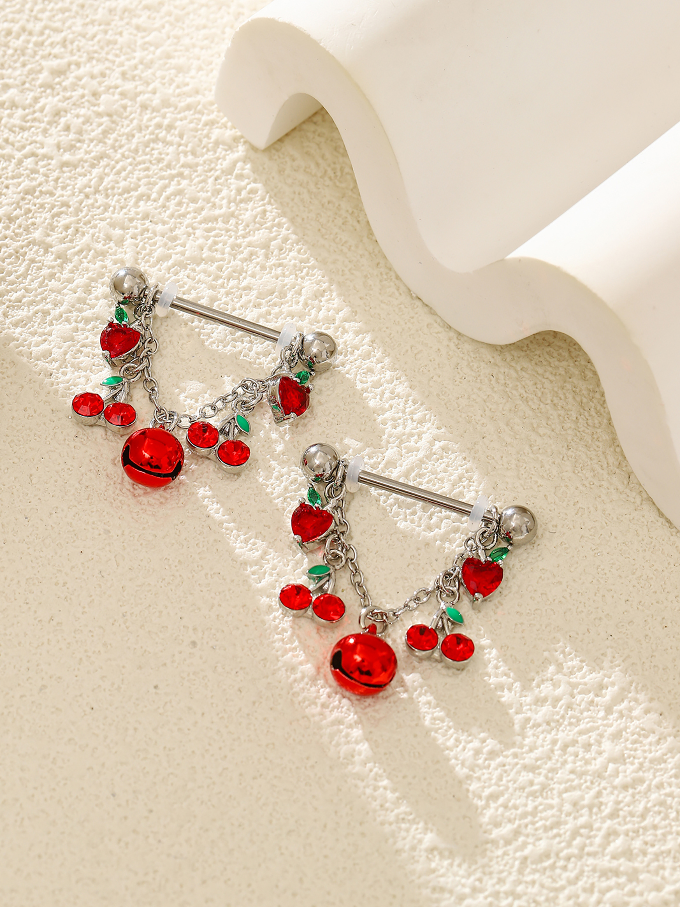 Body Jewelry Nipple Chain - 2pcs Fashionable And Cute Fruit Chain
