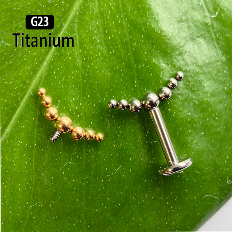 Cluster Stud Ear - G23 Titanium Piercing 7pcs Balls Cluster
