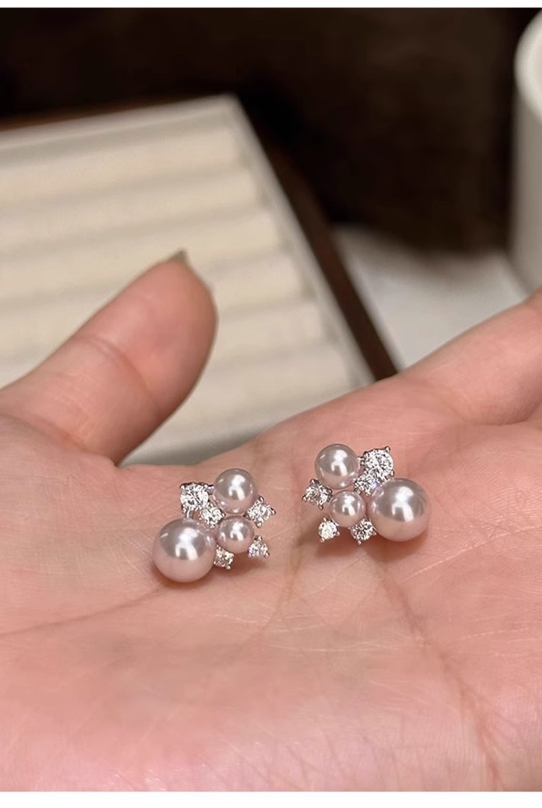 Silver Plated Cluster Pearl St – Cluster Stud Ear Bewertung und Preis