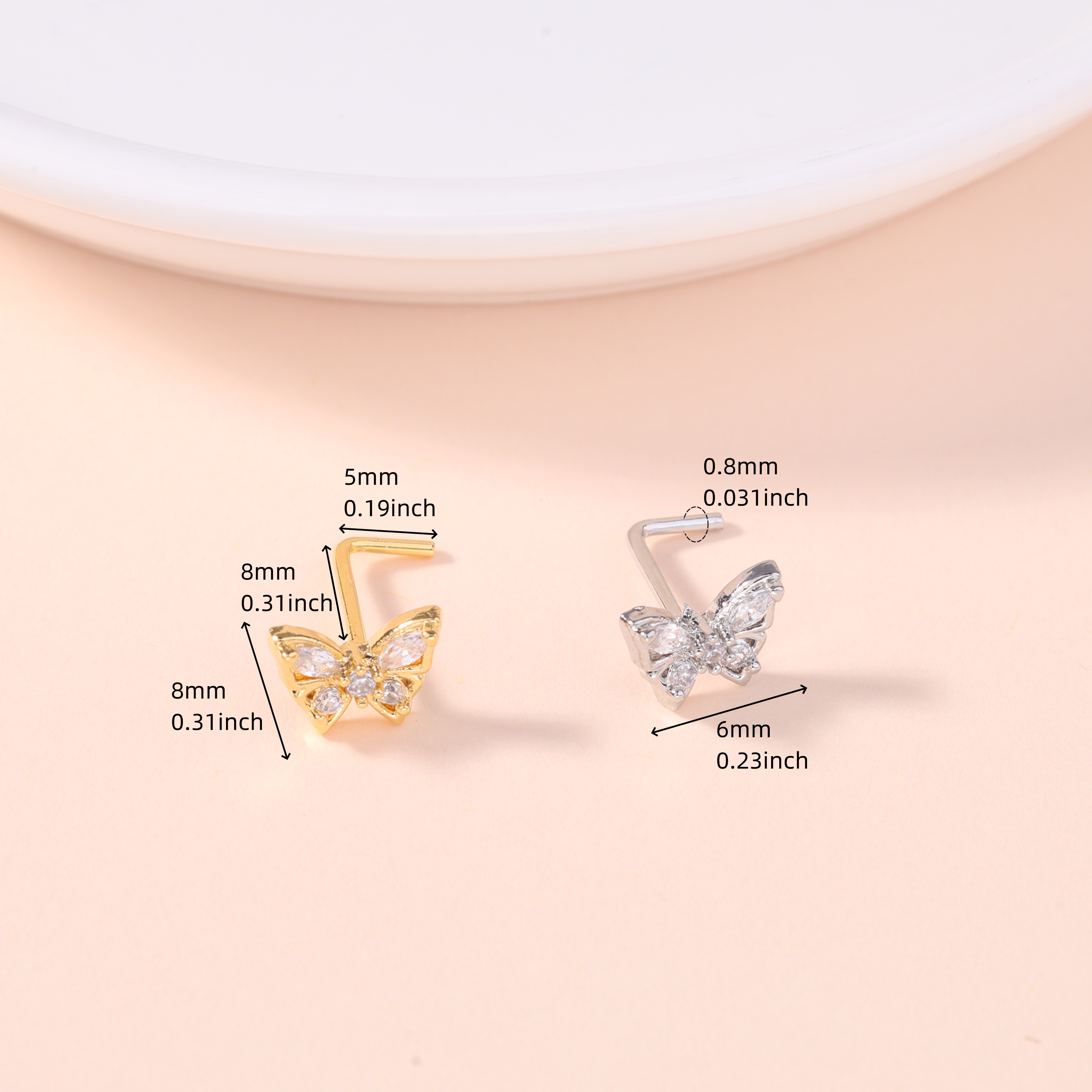 1Pcs Nose Stud Rings L Screw S – Body Jewelry And Piercing Bewertung und Preis