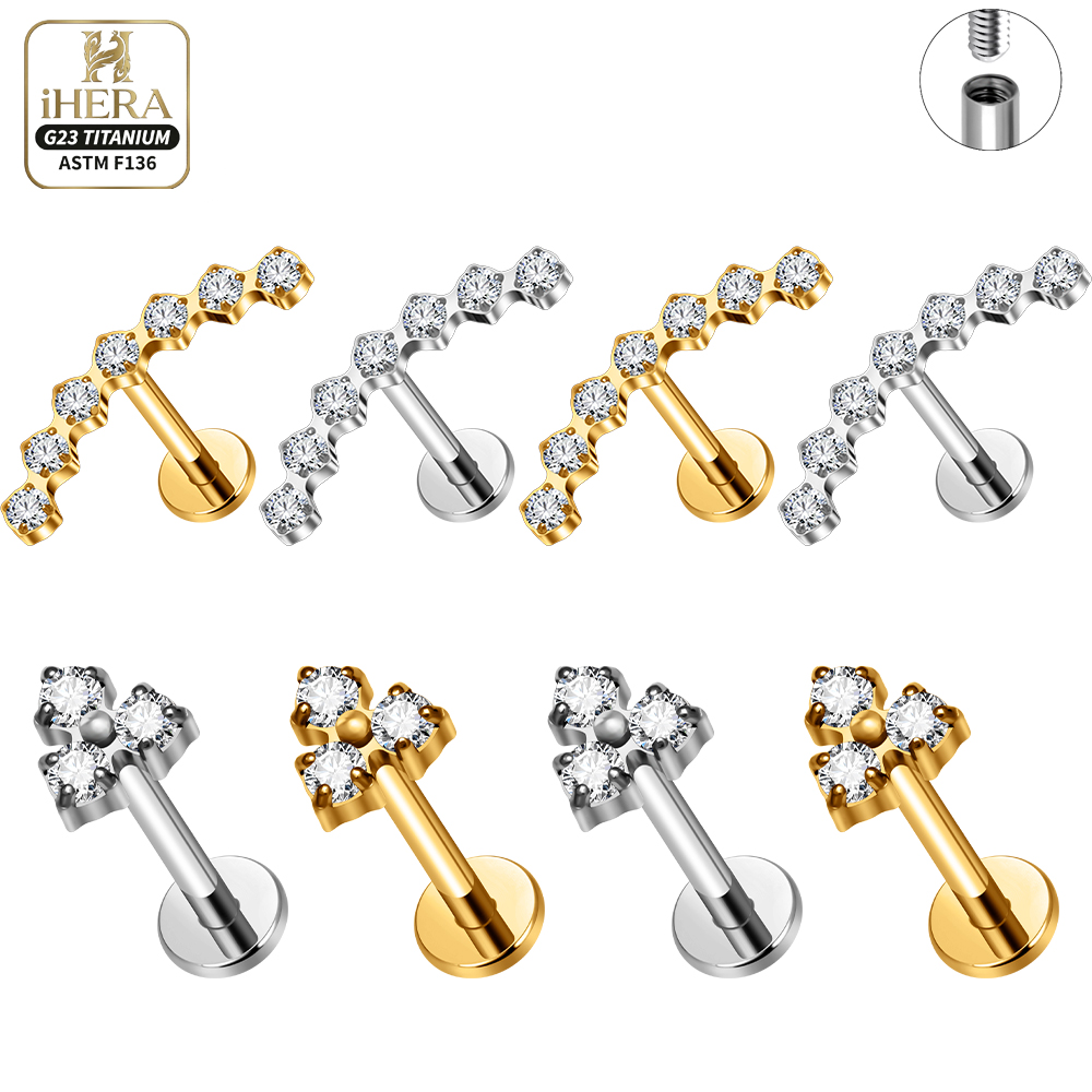 ASTM F136 Titanium Curved Clus – Cluster Stud Ear Bewertung und Preis