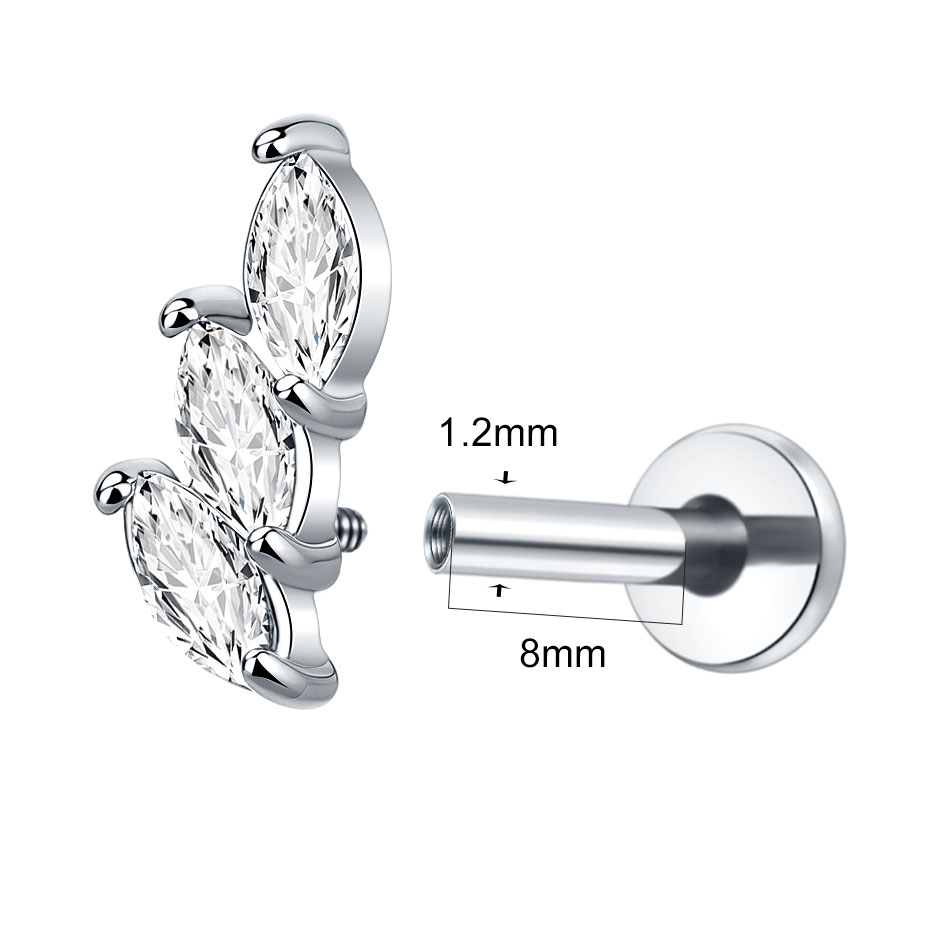 1Pc Stainless Steel CZ Flower  – Cluster Stud Ear Bewertung und Preis