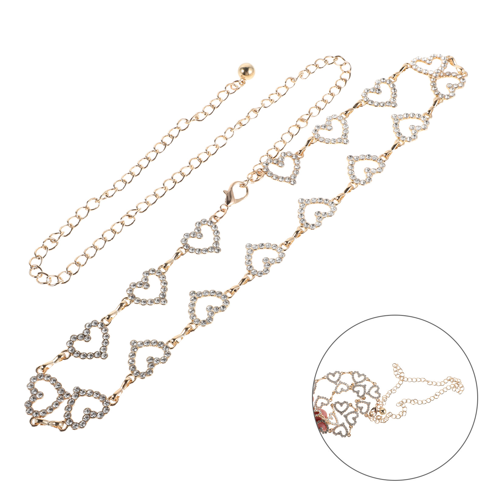 Women Heart Rhinestone Waist C – Body Jewelry Usa Bewertung und Preis