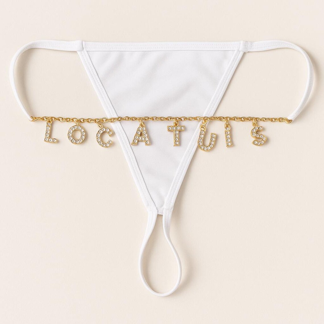 Custom Chain Thong With Name L – Body Jewelry Names Bewertung und Preis