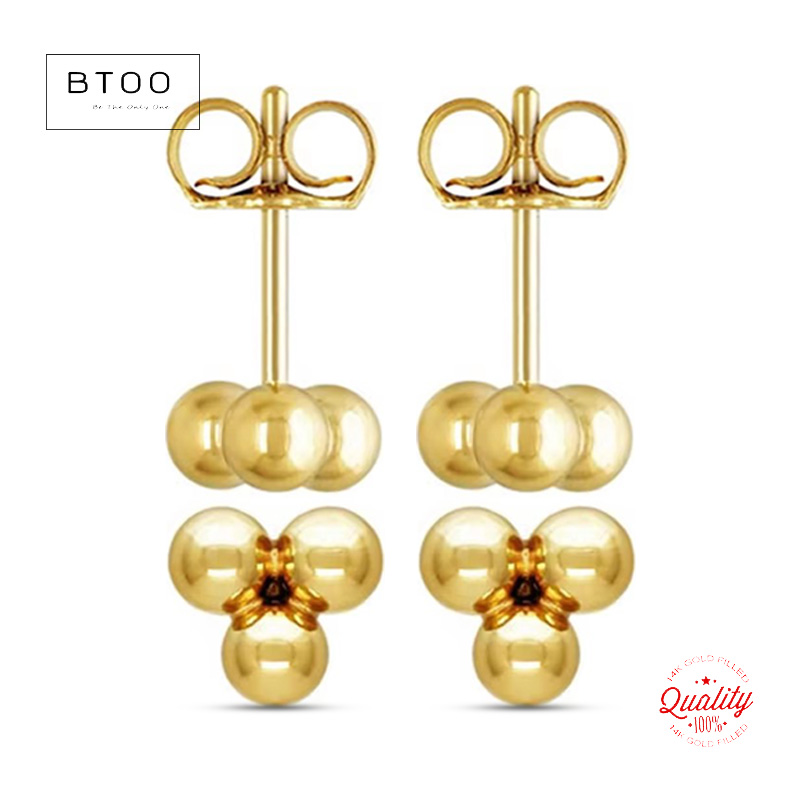 14k Gold Filled 3 Ball Ear Stu – Cluster Stud Ear Bewertung und Preis