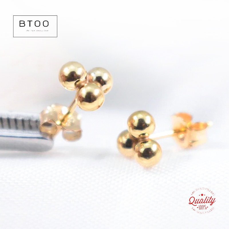 14k Gold Filled 3 Ball Ear Stu – Cluster Stud Ear Bewertung und Preis
