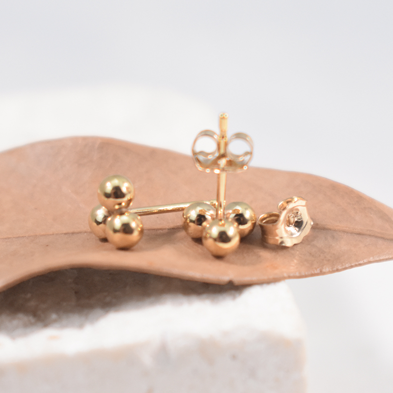 14k Gold Filled 3 Ball Ear Stu – Cluster Stud Ear Bewertung und Preis