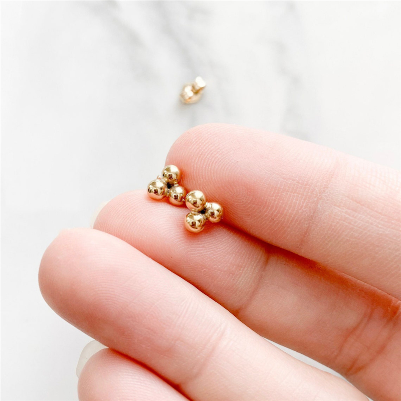 14k Gold Filled 3 Ball Ear Stu – Cluster Stud Ear Bewertung und Preis