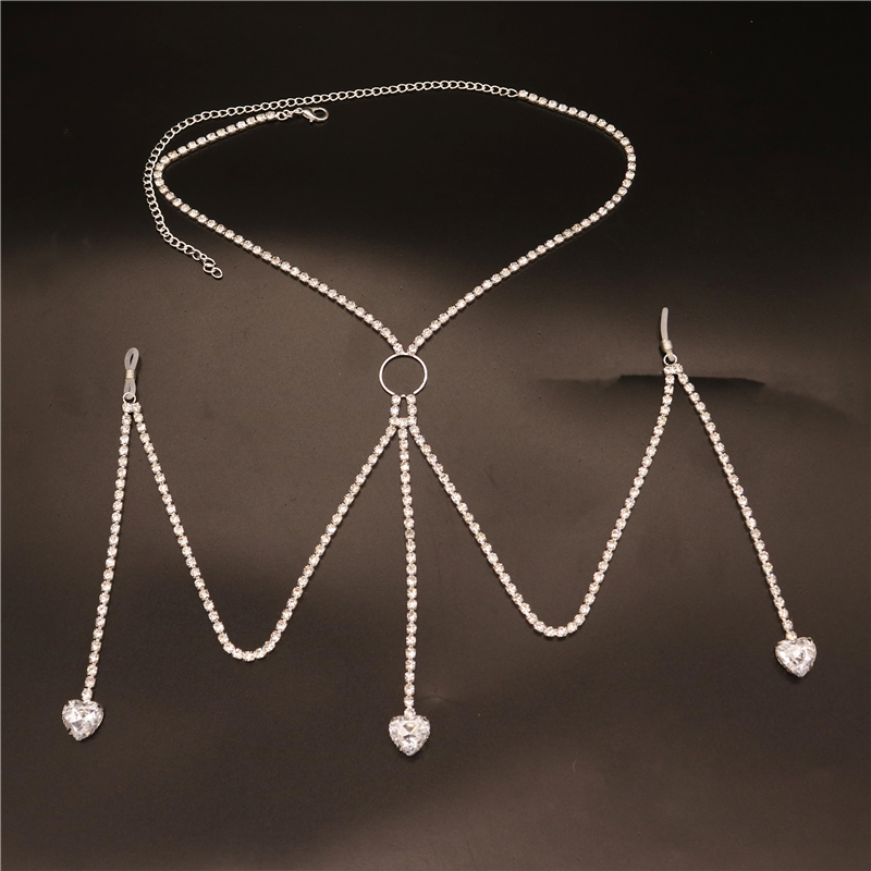 2023 New Fashion White Heart N – Body Jewelry Nipple Chain Bewertung und Preis