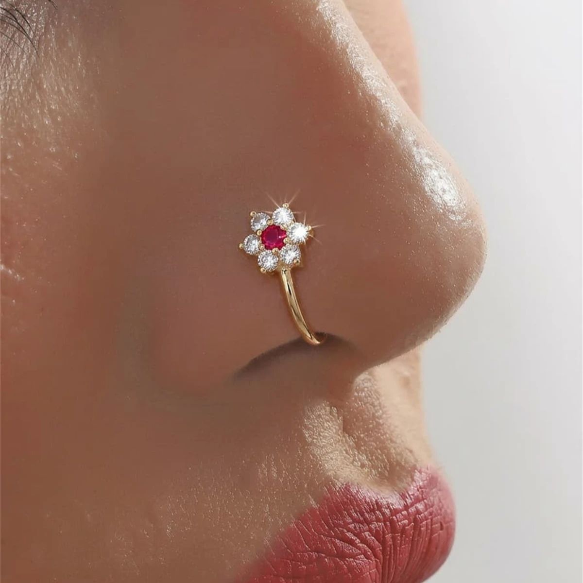 1PC Flower Shaped No Piercing  – Body Jewelry On Sale Bewertung und Preis