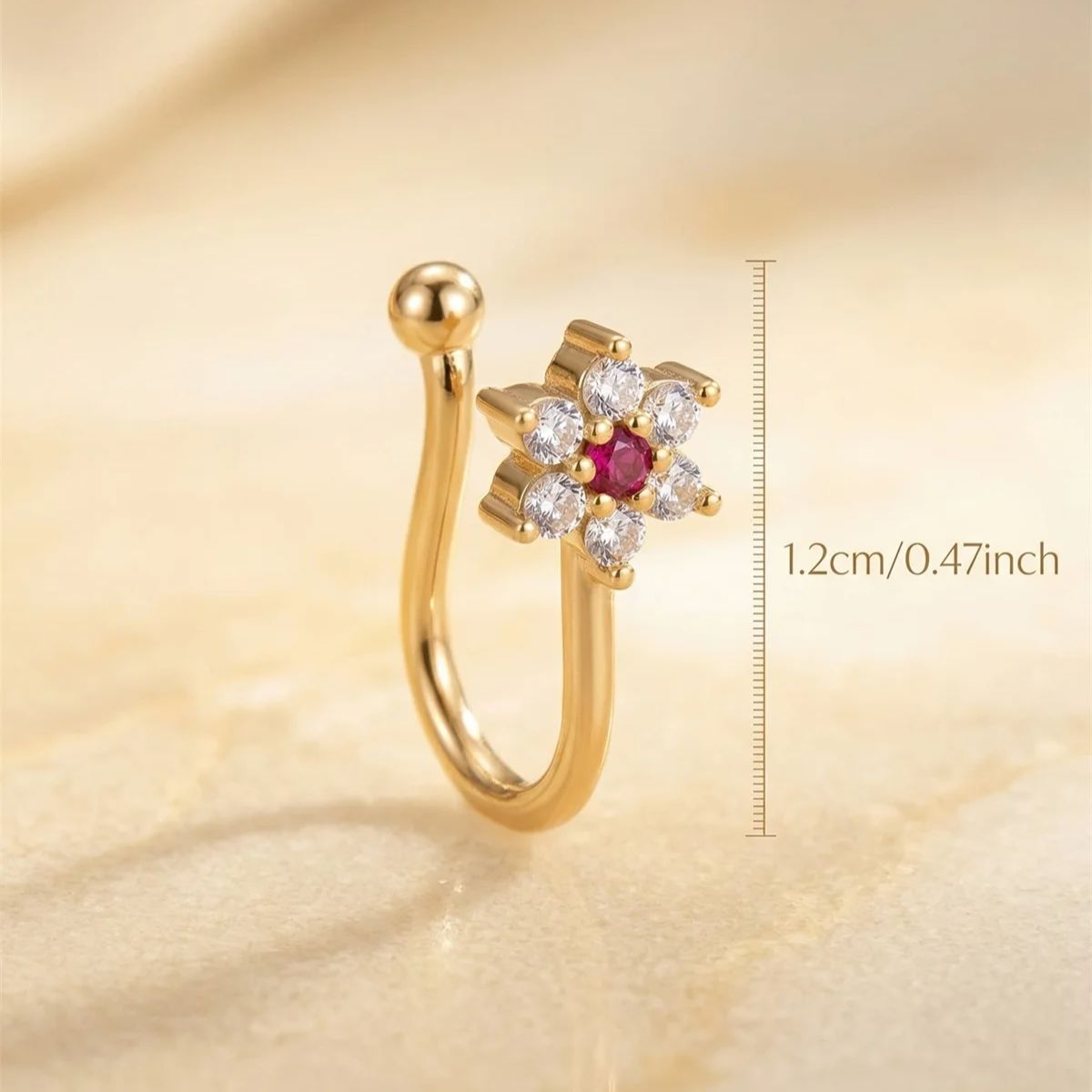 1PC Flower Shaped No Piercing  – Body Jewelry On Sale Bewertung und Preis