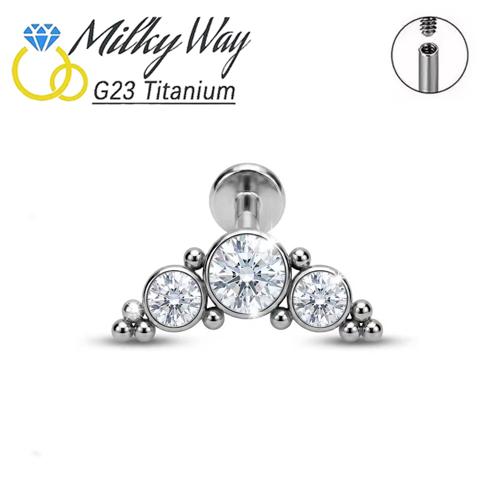 G23 ASTM F136 Titanium 16G Clu – Cluster Stud Ear Bewertung und Preis