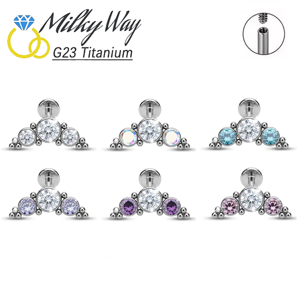 G23 ASTM F136 Titanium 16G Clu – Cluster Stud Ear Bewertung und Preis