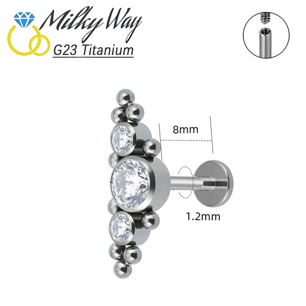 G23 ASTM F136 Titanium 16G Clu – Cluster Stud Ear Bewertung und Preis