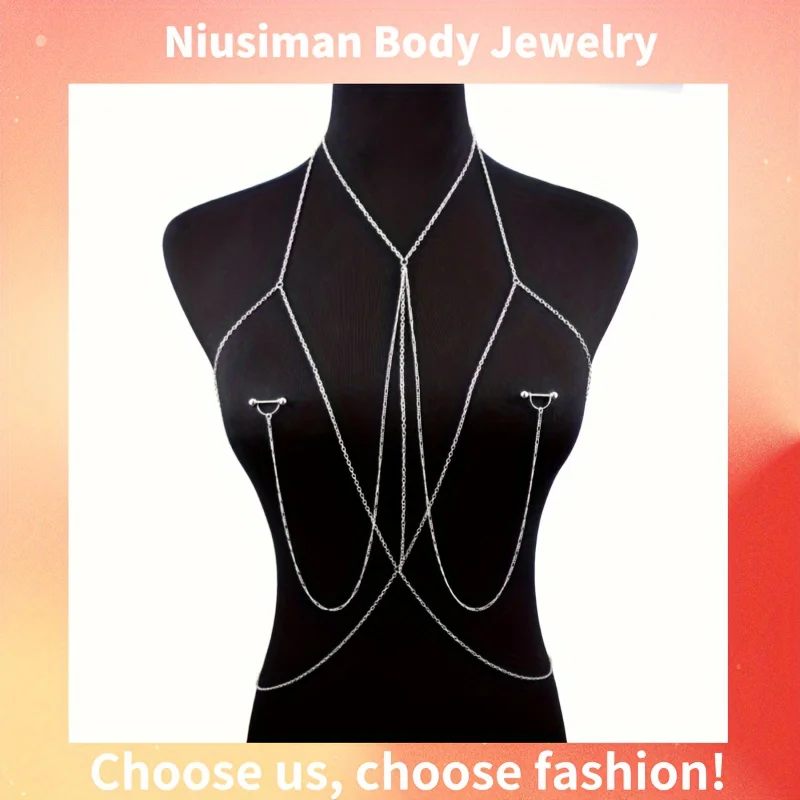 1pc  Elegant & Sexy Body Chain – Body Jewelry Nipple Chain Bewertung und Preis