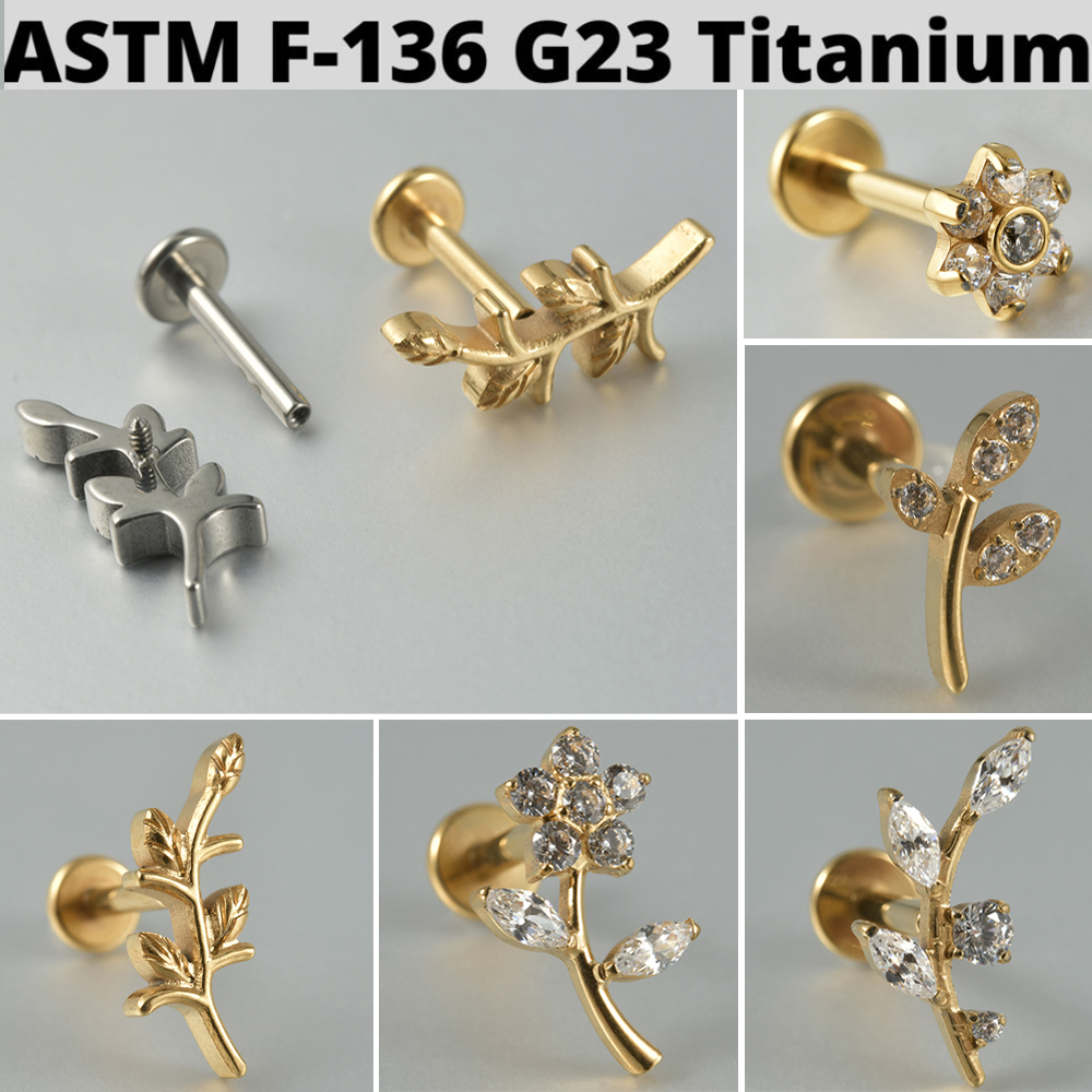 1PC Zircon&Opal G23 Solid Tita – Cluster Stud Ear Bewertung und Preis