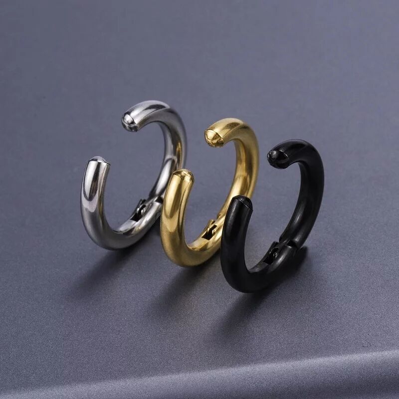 2/6Pcs Fake Huggie Hoop Earrin – Body Jewelry And Piercing Bewertung und Preis