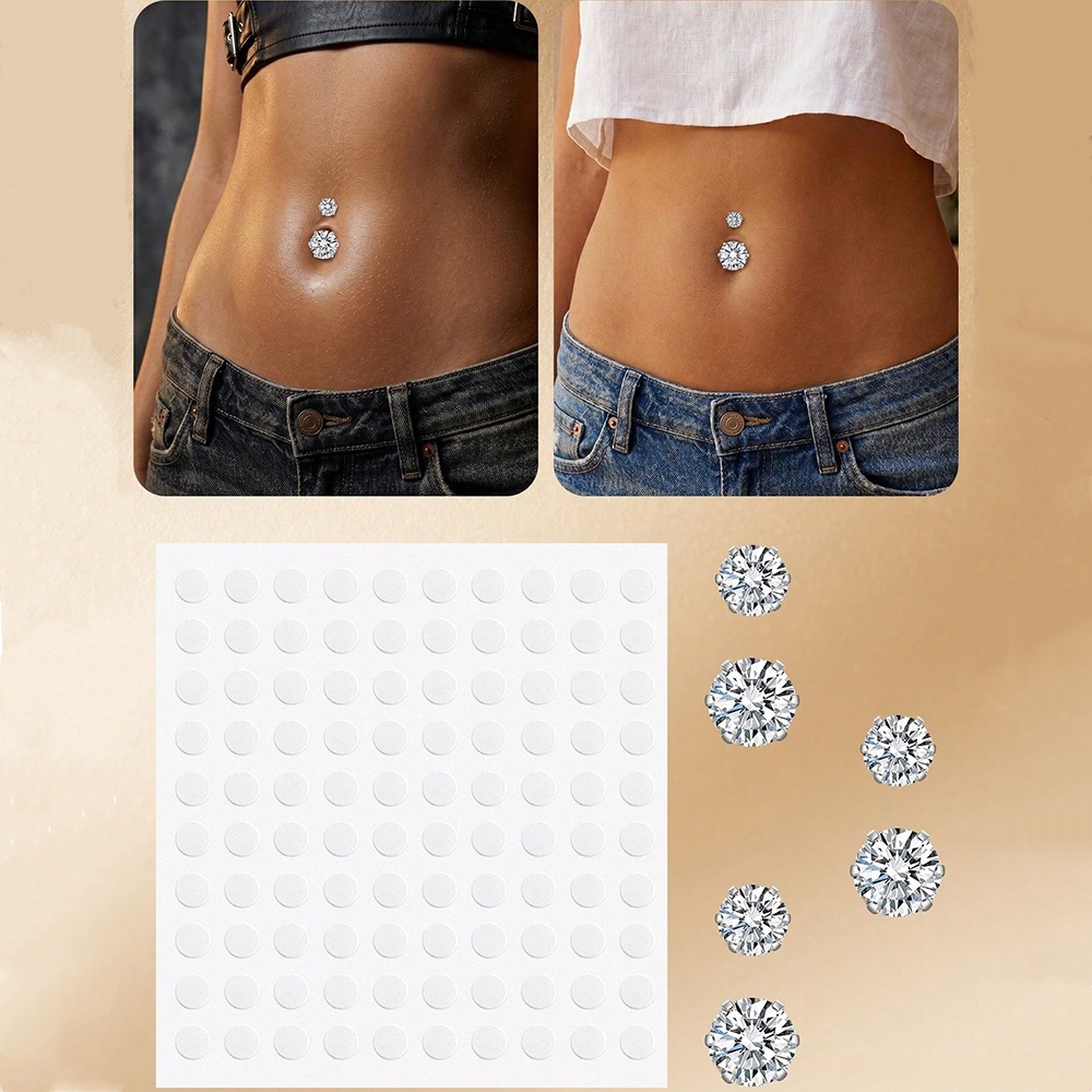 Fake Belly Piercing Cubic Zirc – Body Jewelry And Piercing Bewertung und Preis