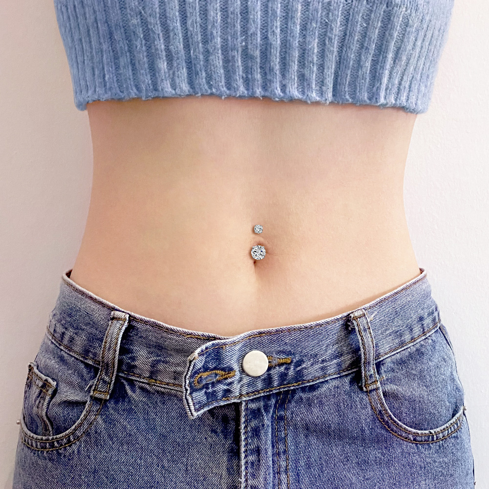 Fake Belly Piercing Cubic Zirc – Body Jewelry And Piercing Bewertung und Preis