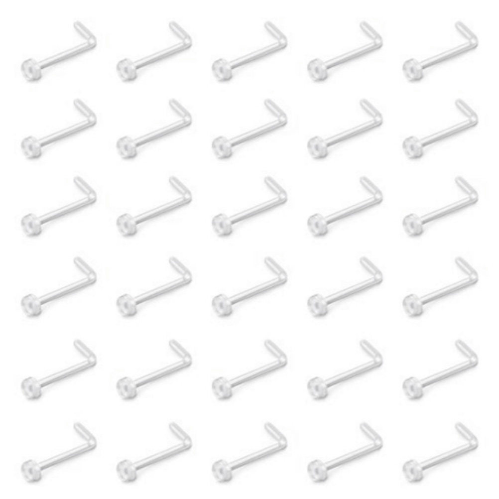 60Pcs Clear Acrylic Nose Ring  – Body Jewelry Ideas Bewertung und Preis