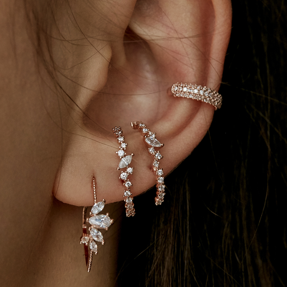 sparking bling cz cluster stud – Cluster Stud Ear Bewertung und Preis