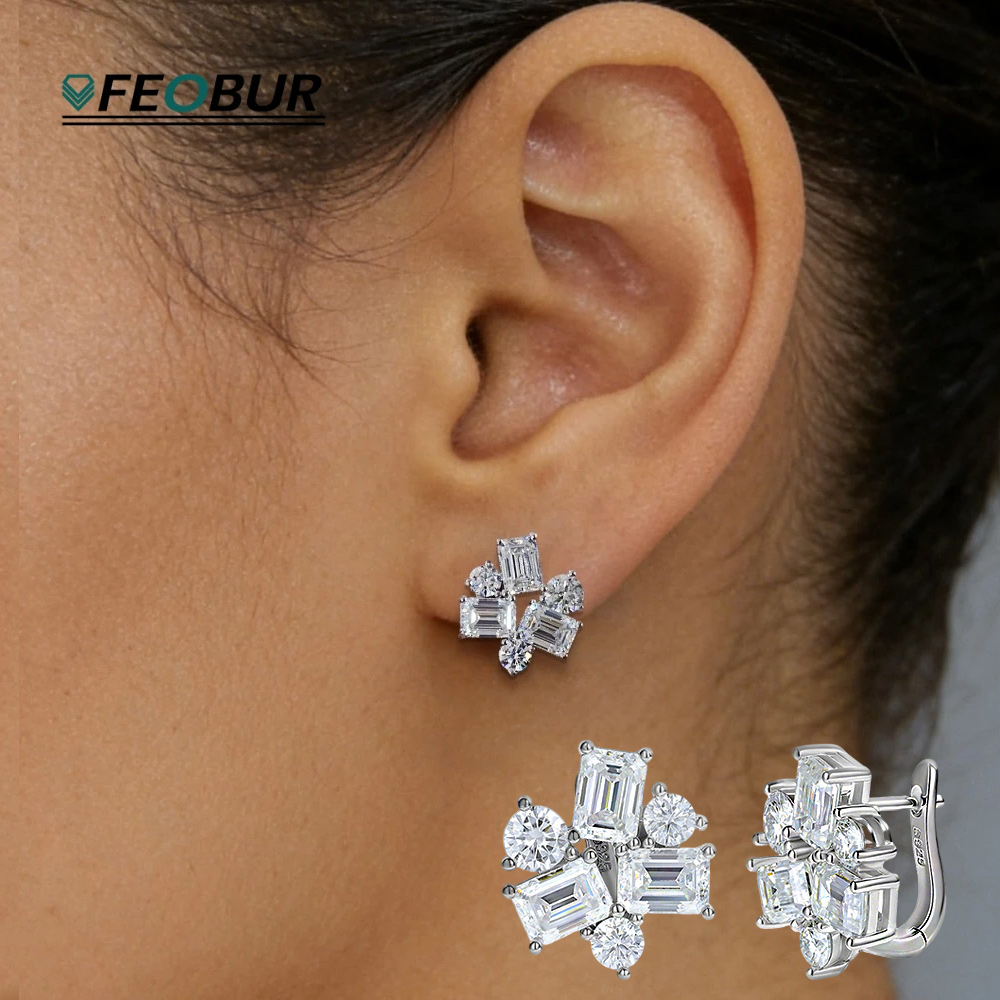 8.2cttw Baguette and Round Moi – Cluster Stud Ear Bewertung und Preis