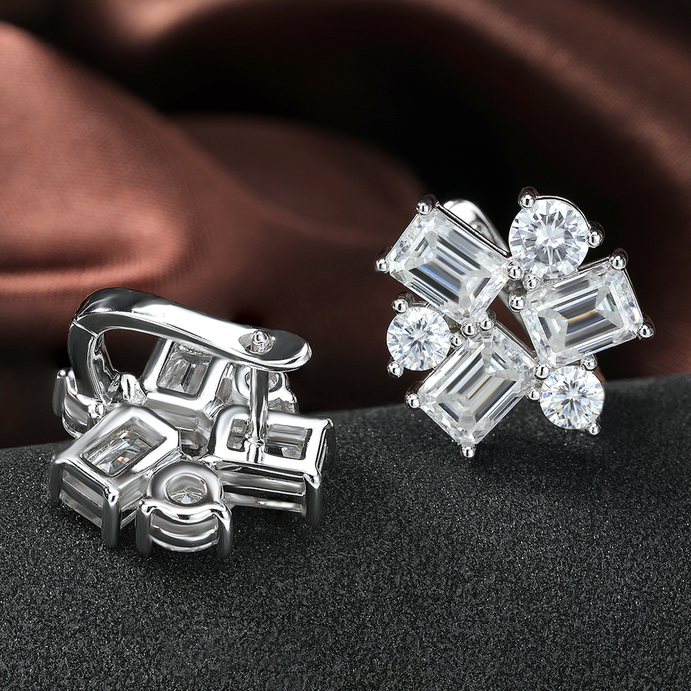 8.2cttw Baguette and Round Moi – Cluster Stud Ear Bewertung und Preis
