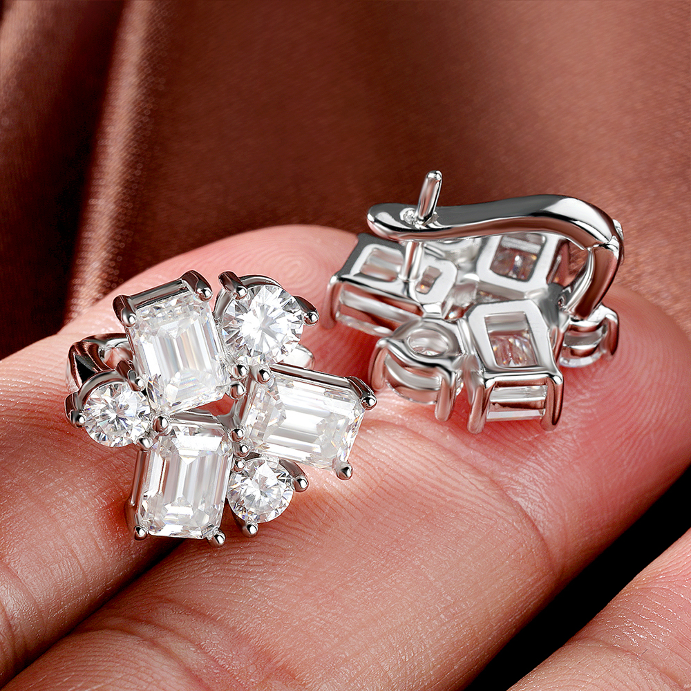 8.2cttw Baguette and Round Moi – Cluster Stud Ear Bewertung und Preis