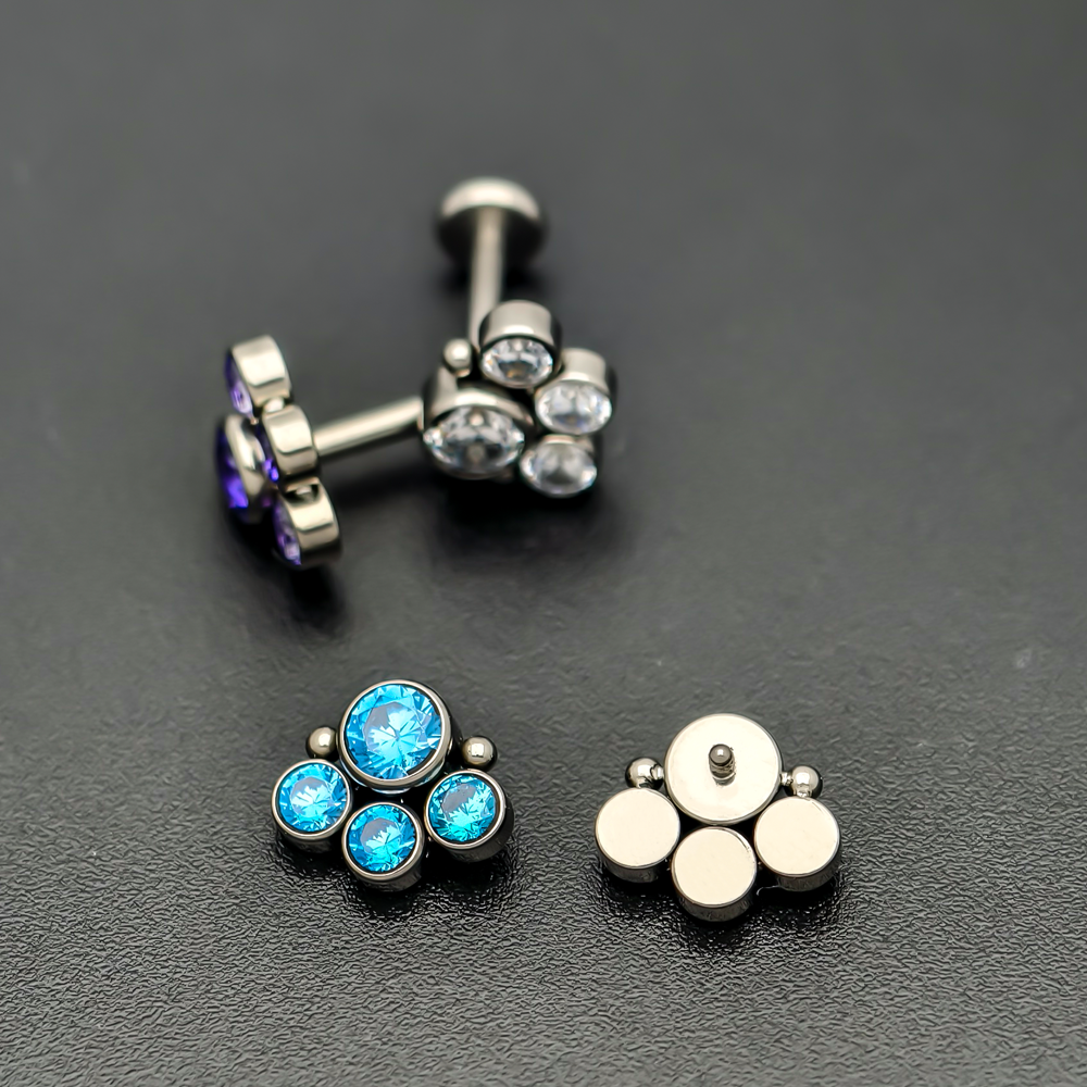 G23 Titanium CZ Zircon Cluster – Cluster Stud Ear Bewertung und Preis