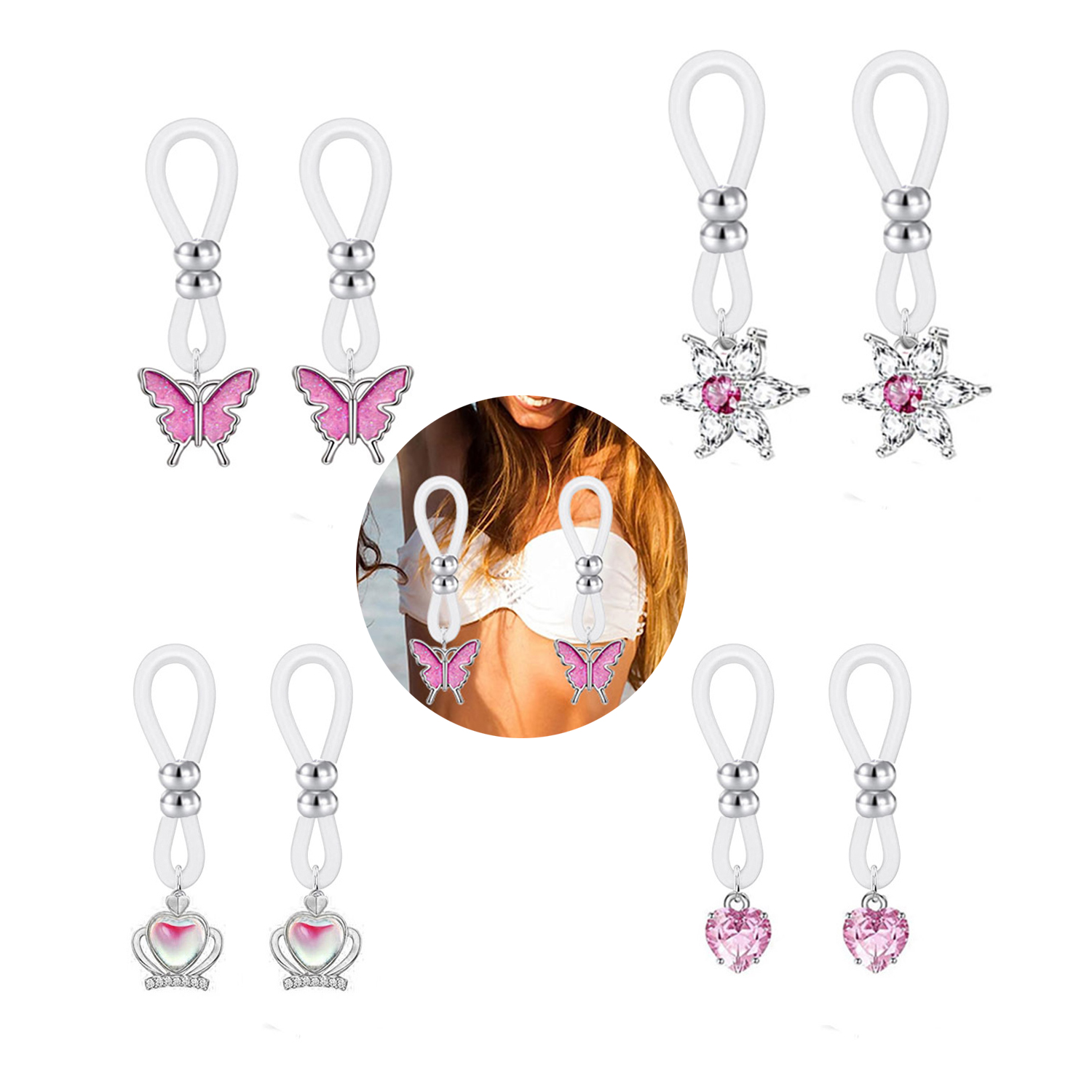 Alloy Silicone Butterfly Heart – Body Jewelry And Piercing Bewertung und Preis