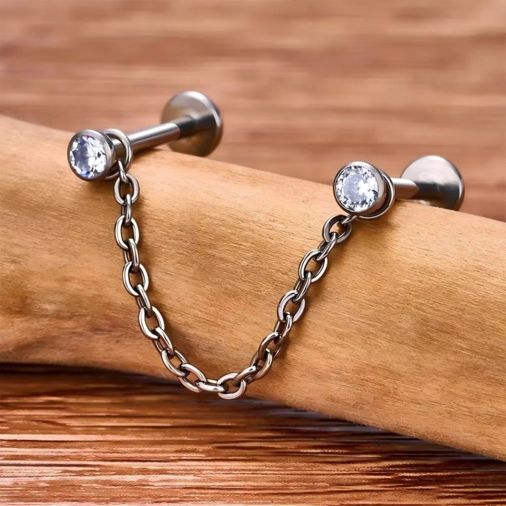 Titanium Nose Chain Three Laye – Body Jewelry And Piercing Bewertung und Preis