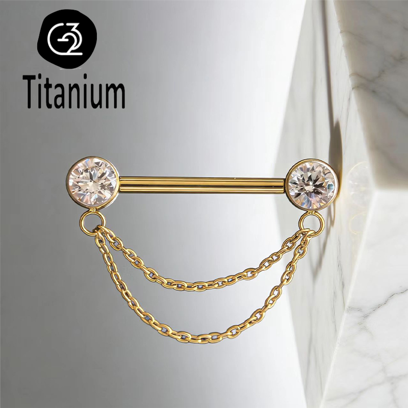 ASTM F136 Titanium Nipple Pier – Body Jewelry Nipple Chain Bewertung und Preis