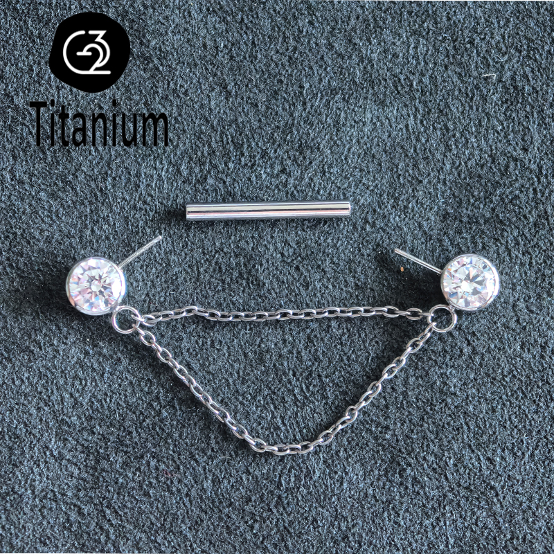 ASTM F136 Titanium Nipple Pier – Body Jewelry Nipple Chain Bewertung und Preis