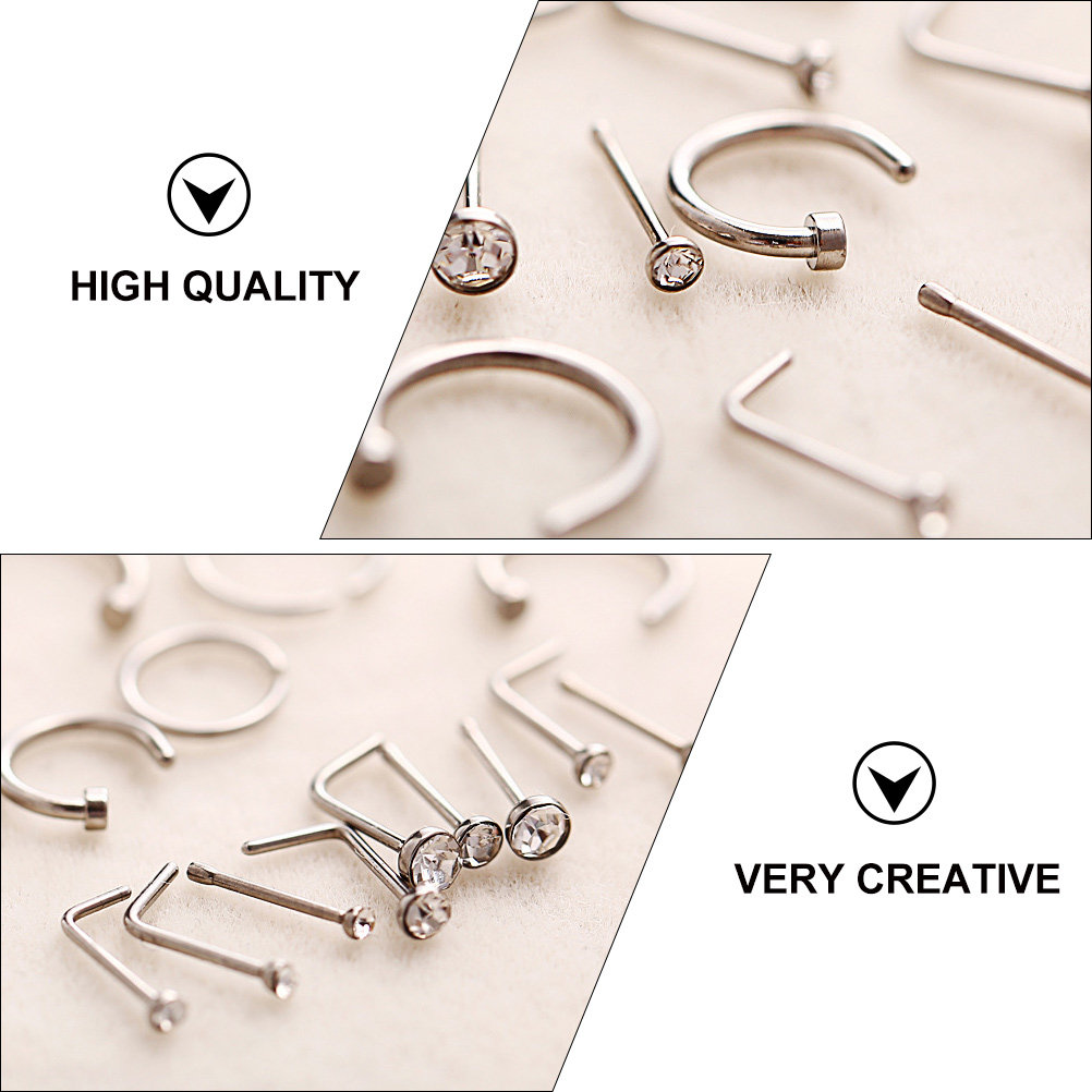 22Pcs Fashion Nose Ring Set St – Body Jewelry Ideas Bewertung und Preis
