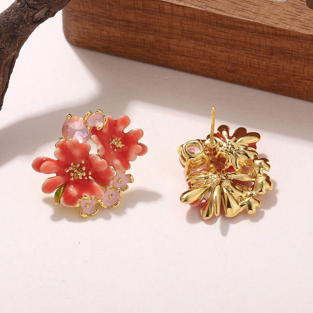Colorful Enamel Floral Stud Ea – Cluster Stud Ear Bewertung und Preis