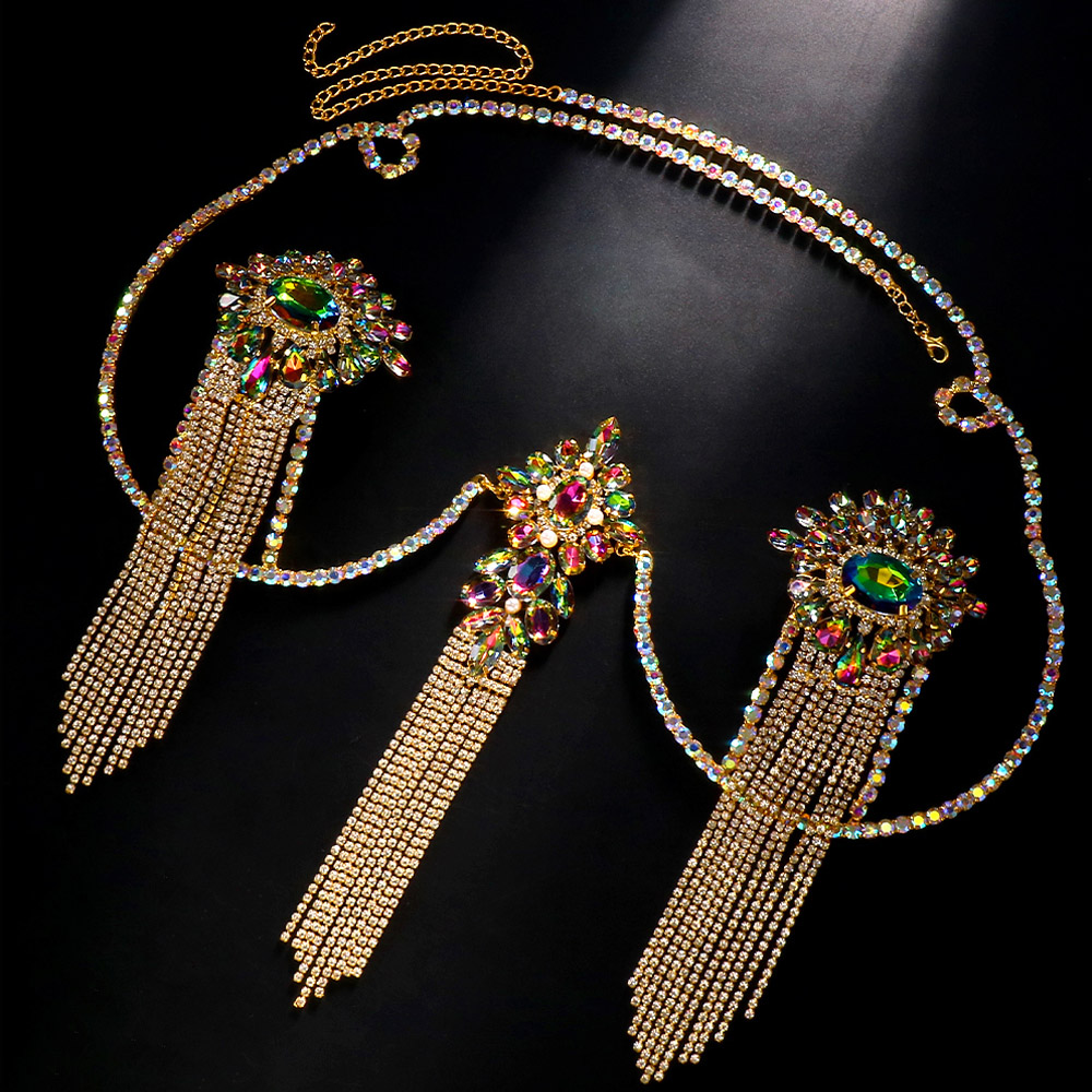 Sexy Tassel Color Crystal Ches – Body Jewelry Nipple Chain Bewertung und Preis