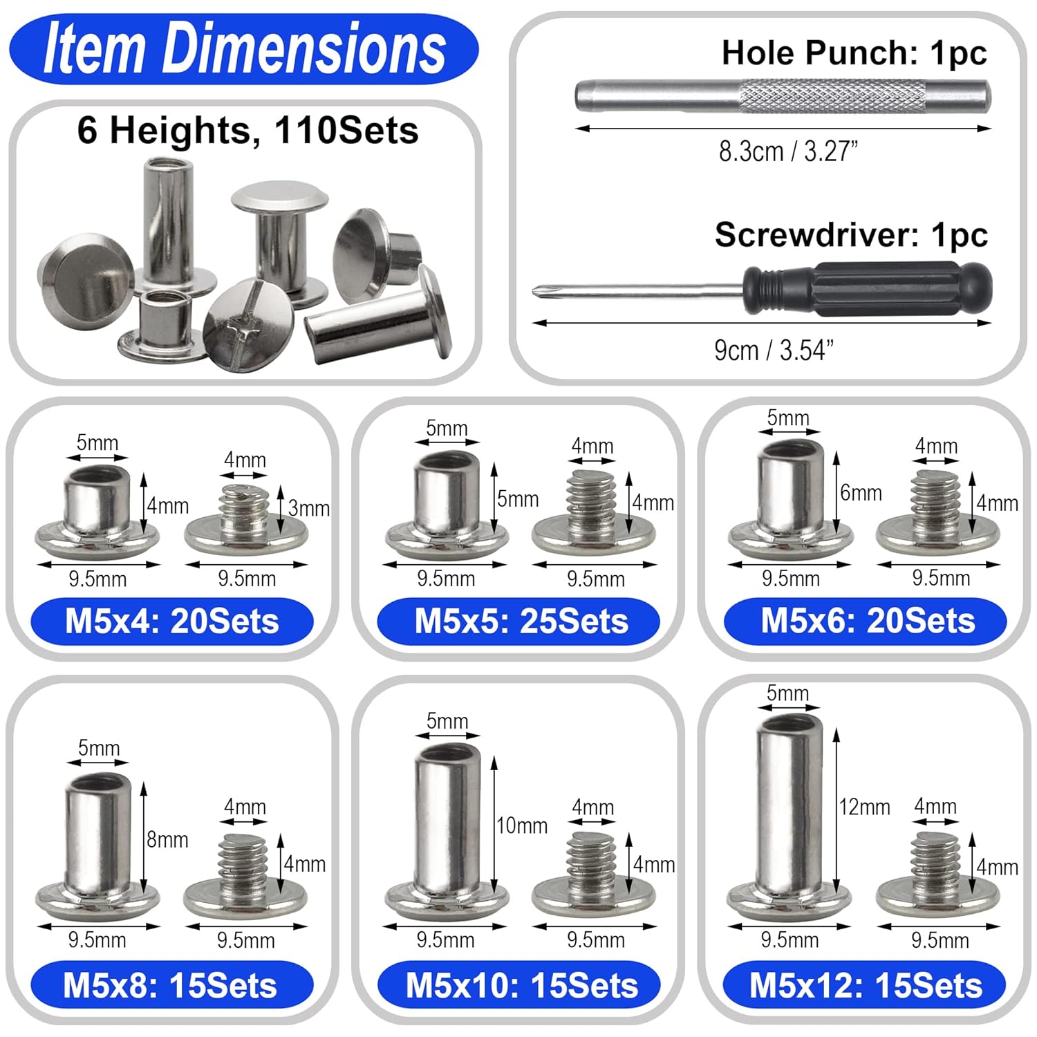 110 Sets Chicago Screws Assort – Body Jewelry Chicago Bewertung und Preis