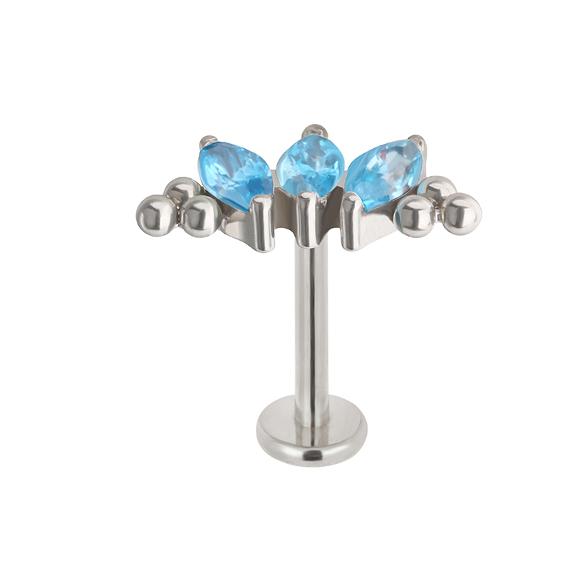 ASTM F136 Titanium PIERC 3 CZ  – Cluster Stud Ear Bewertung und Preis